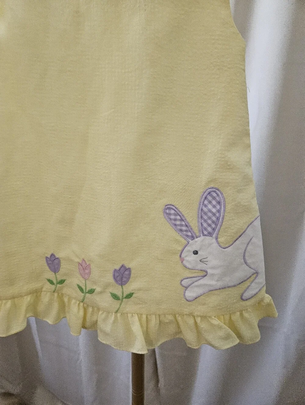 Petit Ami Appliqué Bunny & Tulips Dress – Size 18M